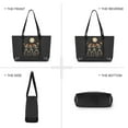 thumbnail image 6 of FORMRS Canvas Laptop Tote Bag for Women with 15.6" Computer Compartments Shoulder Handbag, Black Halloween Dancing Skeleton, 6 of 7