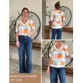 thumbnail image 3 of Zeagoo Womens Short Sleeve Sweaters Soft Casual V Neck Pullover Tops Lightweight Knit Sweater Blouse, 3 of 6