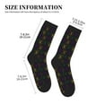 thumbnail image 3 of Xecao Mardi Gras Carnival Print Crew Socks for Men and Women, Men's Soft Moisture-wicking Sock, 3 of 7