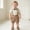 Khaki, variant on Spazoro Baby Boy 2 Piece Outfit Bodysuit Suspender Shorts Set, Heart Short Sleeve Button Down Bow Tie Formal Suit Infant Birthday Party Blue Size 3-6 Months
