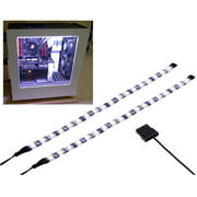 Miheal LED Light Strip Computer Lighting White, Magnetic, Molex Connector, 2pcs LED Strip for PC Case Lighting Kit