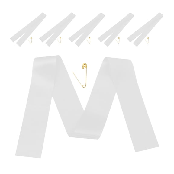 LOLIPPYY 6pcs Blank Sashes for Bridal Shower Bachelorette Party Favors Solid Color for Prom and Event Decorations