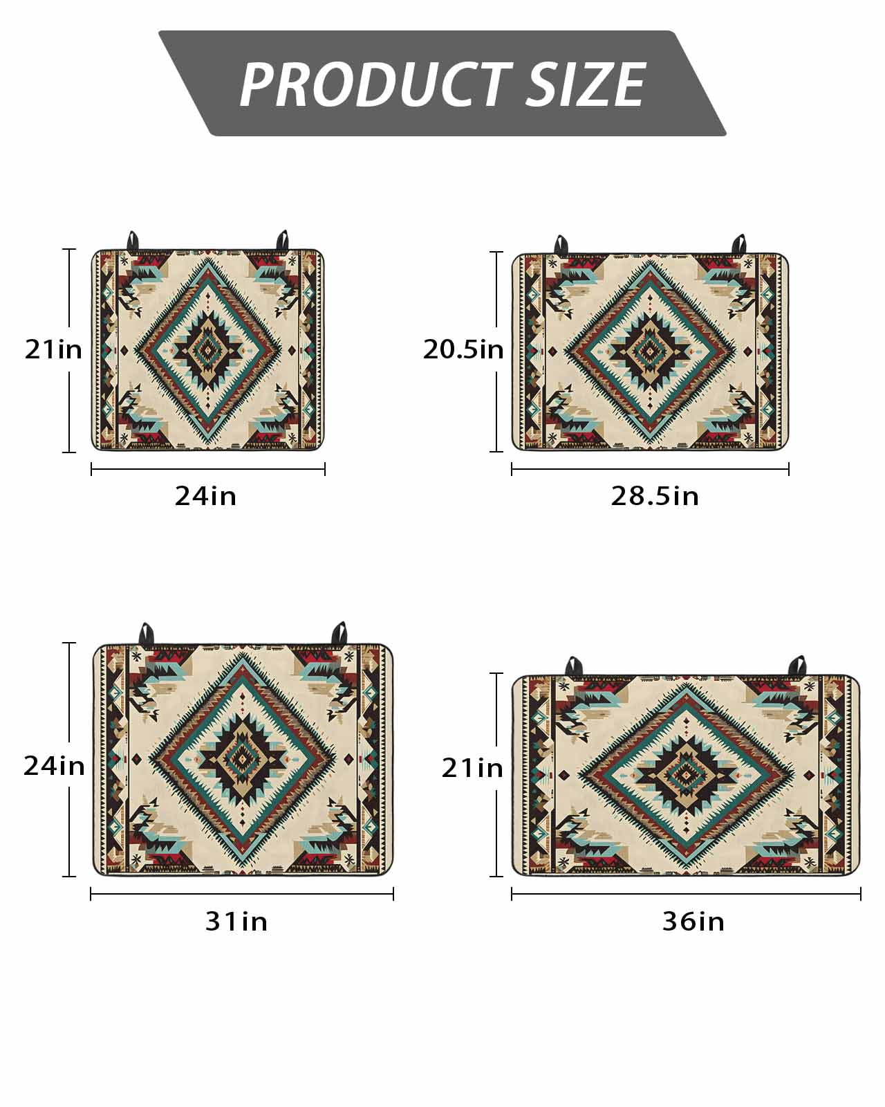 Stove Top Covers for Electric Stove, Boho Red Teal Brown Glass Stovetop Cover Protector, Southwestern Vintage Geometric Induction Cooktop Protector Oven Mat for Kitchen Countertop 31"x24"