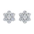 thumbnail image 3 of 1/2 Carat Diamond Star Stud Earrings in 14K White Gold (SI1-SI2 Clarity), 3 of 4