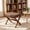 Brown - Brown, variant on Foldable Foot Stool Ottoman, Small Padded Foot Rest with Bamboo X-Legs, Portable Folding Leg Rest for Living Room Bedroom Office, Soft Foam Cushion Step Stool for Couch & Armchair (Black)