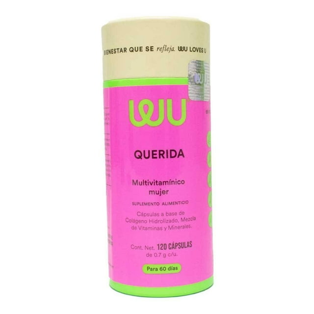Suplemento alimenticio WU Nutrition para Mujer con Vitaminas Colágeno 120 Cápsulas