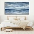 thumbnail image 2 of Large Original Minimalist Ocean Oil Painting Modern Abstract Sea Canvas Wall Art Ocean Wave Painting Custom Living Room Wall Home Decor,Unstretched,Frameless,(91*182cm)36*72lnches, 2 of 5