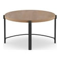 Lewis Coffee Table with Round Wood Top