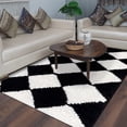 thumbnail image 5 of Teppich Homes Handmade 6x10 Geometric Pattern Tufted Wool Rug - Soft Black and White Carpet for Living Room and Hallway, 5 of 5