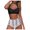 White, variant on asdoklhq Bikinis for Women Two Piece, High Breast Contrast Gradient Split Bikini Set One Piece Swimsuit