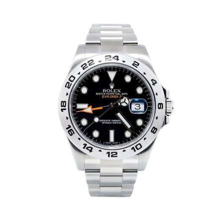 Pre-Owned Rolex Explorer II 42MM 216570 Black Dial Stainless Steel Bezel Stainless Steel Oyster Bracelet