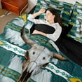 thumbnail image 4 of Castle Fairy Bohemian Aztec Bedding Comforter Set,Western Bull Skull Full Bedding Set, 4 of 8