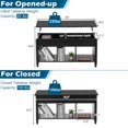 thumbnail image 5 of VINGLI 40" Black Lift Top Coffee Table with Storage with 3 Shelves Hydraulic Lifter, Mesa de Centro para Sala, 5 of 8