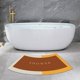 thumbnail image 4 of Alfombra de Baño Curva Alfombra de Baño, Alfombra de Inodoro para Ducha Circular, Alfombra de Baño de Poliéster Lavable Alfombra de Ducha Alfombra de Naranja mayimx Alfombra de baño, 4 of 8