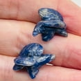 thumbnail image 2 of 2 Soaring Carved Sodalite Eagle Animal Beads | 18x18x7mm | Blue white | 2 Beads, 2 of 12
