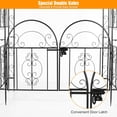 thumbnail image 6 of 84in High Metal Garden Arbor with Gate, Heavy Duty Wide Garden Arch, Metal Arch Trellis with Gate for Climbing Plant, Wedding, Outdoor Patio Decor, Black(84"x52.4"x19"), 6 of 9