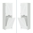 thumbnail image 3 of ModFusion 53" Tilt Out Laundry Hamper Cabinet, Laundry Hamper with Adjustable Shelf and Storage Basket, White, 3 of 9