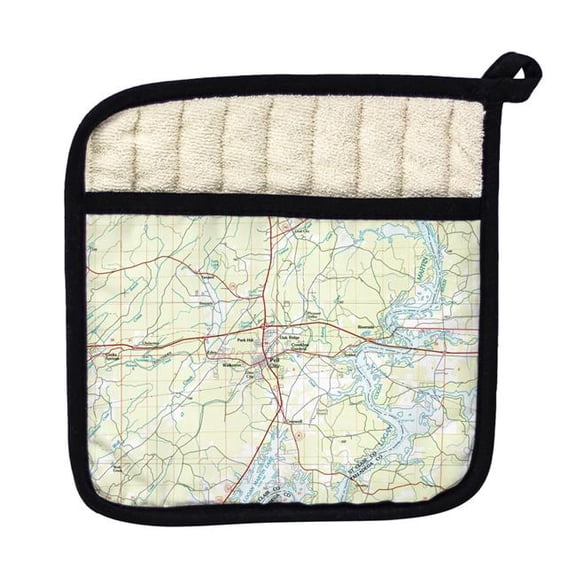 Betsy Drake PT977 Logan Martin Lake, AL Nautical Map Pot Holder