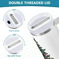 thumbnail image 3 of Yayeee 40oz Stainless Steel Tumbler with Straw and Handle Double-Wall Insulated Travel Water Bottle, Purple Halloween Trees, 3 of 8