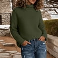 thumbnail image 2 of Winter High Neck Knitted Sweater for Women â Long Sleeve Turtleneck Pullover, Loose Fit Knit Casual Top, Rolled Edge Cozy Fall 2025 Trend, 2 of 4