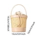 thumbnail image 2 of Bolso Rattan PU Cuero Paja Playa Vacaciones Viaje Bolso para Mujer Marrón, 2 of 2
