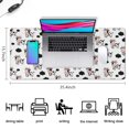 thumbnail image 5 of Long Mouse Pads for Desk,White Cow Floral Crown Pattern Desk Mats on Top Of Desks, Desk Mouse Pad Extra Large with 3mm Non-Slip Base and Stitched Edge for Gaming,Office,Work,Home 35.4"x15.7", 5 of 6