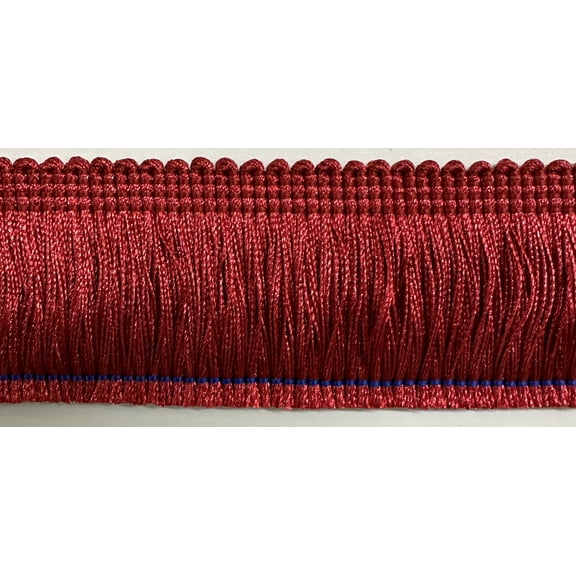 1-3/4" Brush Fringe - 6 Yards! - Color: Red