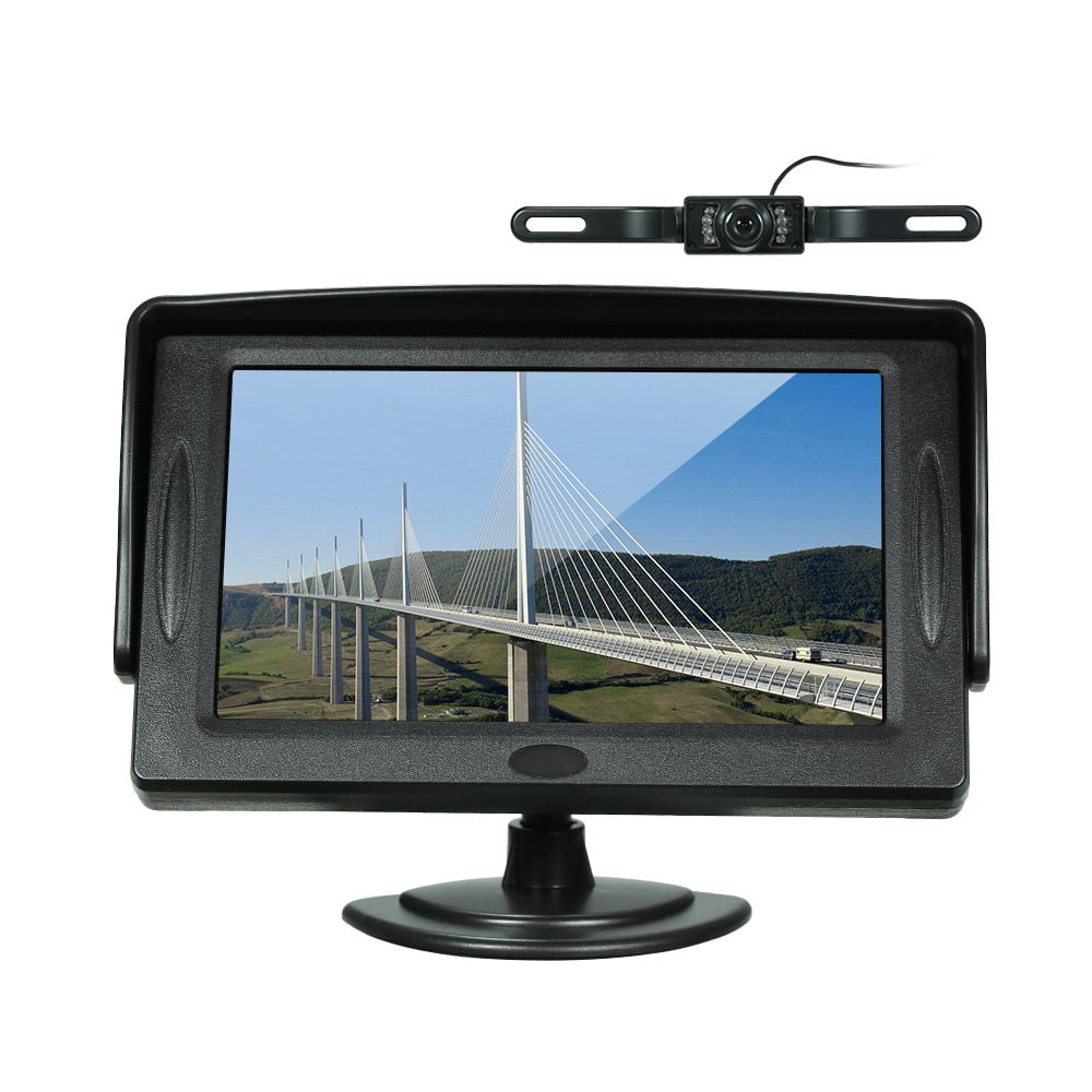 4.3" Display Monitor TFT Digital LCD Color SunShade Screen Car Rearview Parking