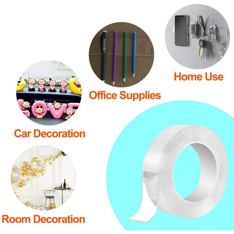 Eirpde Double Sided Tape Heavy Duty, Sticky Nano Tape, Removable & Reusable  Multipurpose Wall Mounting Tape, Strong Adhesive Tape for Home Decoration
