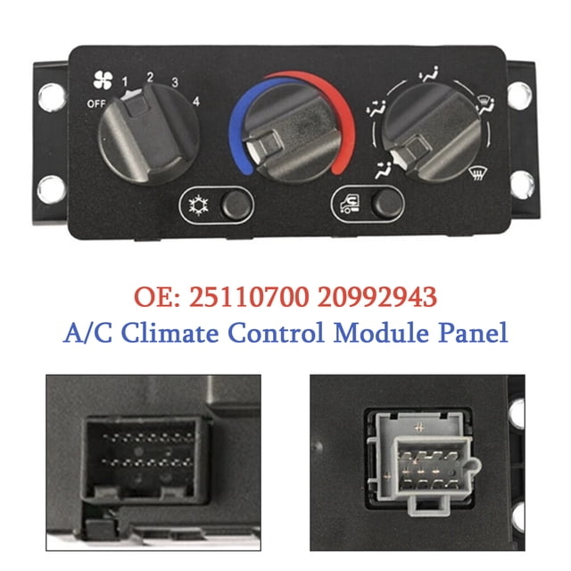 Panel del módulo de control de clima A/C 25110700 20992943 para camión Mack
