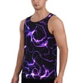 thumbnail image 2 of Cauagu Galaxy Lightning Print Men's Sleeveless Muscle Shirts,Tank Tops Quick Dry Workout Tank Top Gym Muscle Tee Fitness Bodybuilding T Shirt for Men-Small, 2 of 7