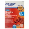 Equate Coated Nicotine Gum, 2 mg, Coated Cinnamon Flavor, 100 Count