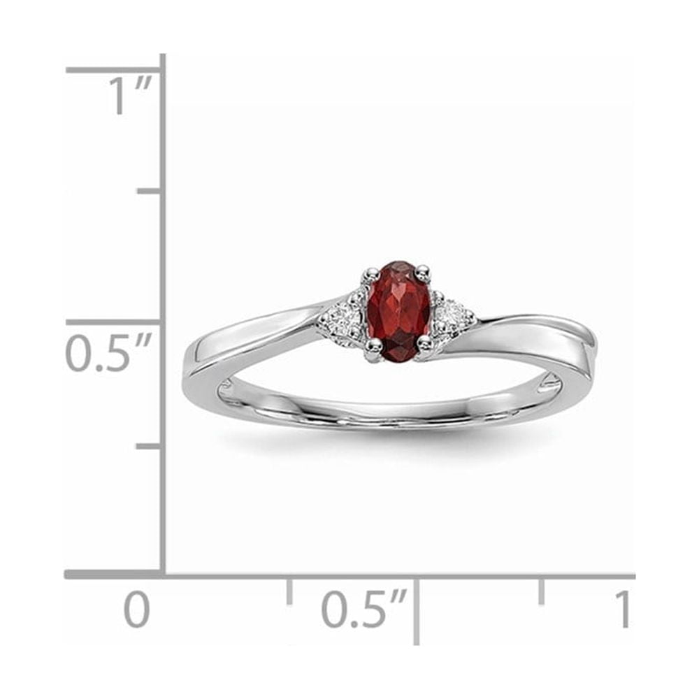 Auriga 925 Sterling Silver Garnet Engagement Ring Size 8 for Women