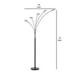 thumbnail image 5 of Metal Arc Floor Lamp with Integrated LED Light, Brown- Saltoro Sherpi, 5 of 5