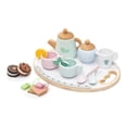 thumbnail image 1 of Juego de té de madera para niñas pequeñas Juego de té de madera de juguete 16 piezas Accesorios de cocina Comida para jugar para niños pequeños, 1 of 9