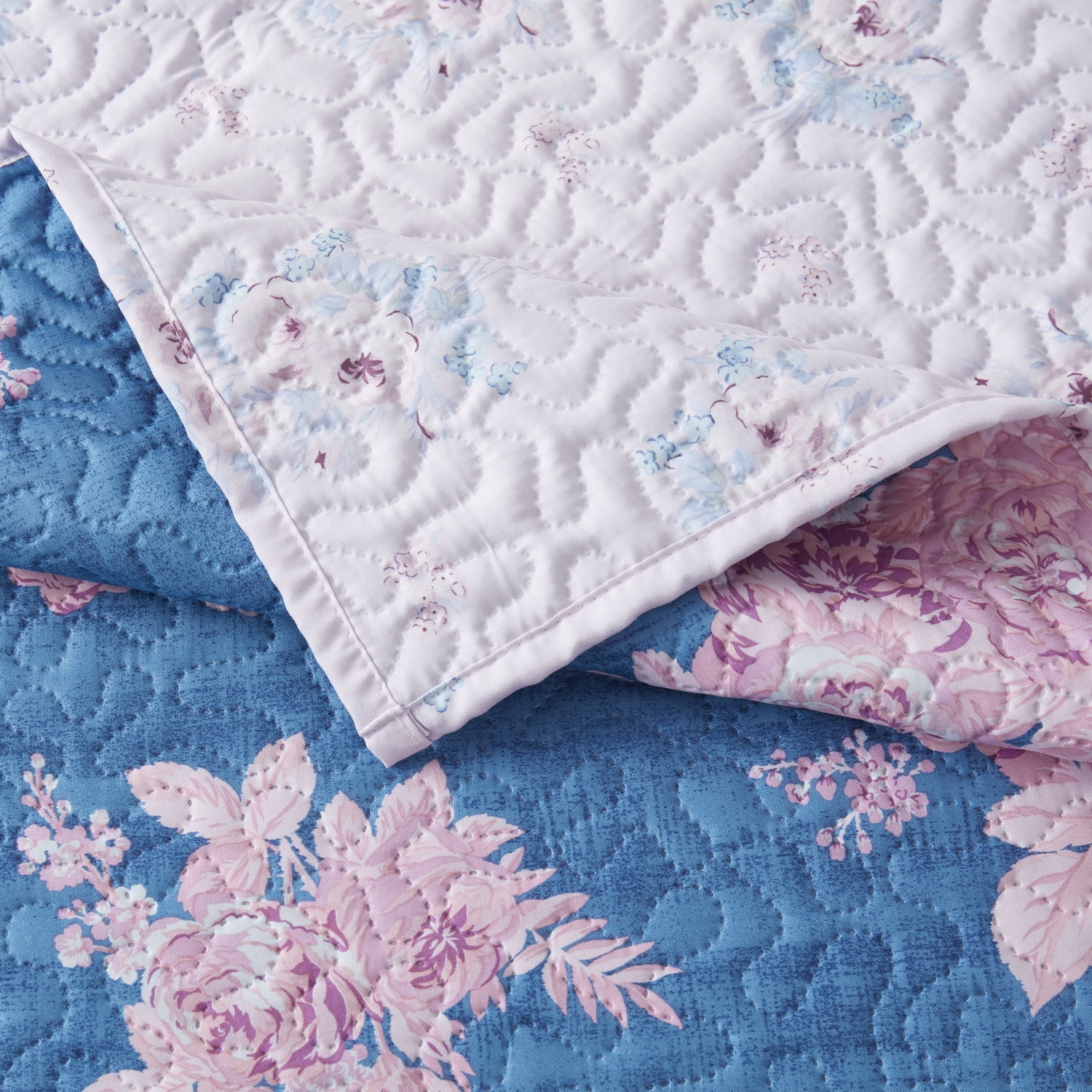Simply Shabby Chic Manor Floral Quilt Set, Full/Queen (4-Piece)