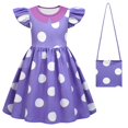 thumbnail image 1 of Disfraz de Cosplay de Inside Out Envy, vestido de princesa + peluca + bolsa para niños, Disfraces de Halloween, Carnaval, cumpleaños, felicidad, 1 of 3
