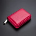thumbnail image 4 of Saipulusi Genuine Leather Women RFID Blocking Card Wallet, Red, 4 of 6