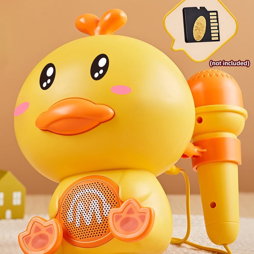 Mini Karaoke Machine for Kids, Duck Portable Microphone Musical Toy with 2 Wireless Mics as Girls Toys Gifts Aged 3-12