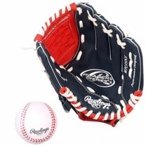 Players Series Baseball Glove/ Ball, 9.5 Inch, Red/Navy, Right Hand Throw
