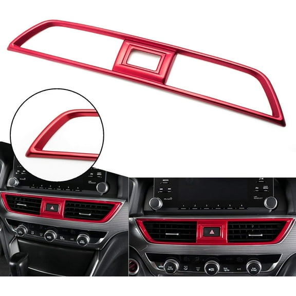 Xotic Tech Center Console Middle Air Vent AC Outlet Cover Trim, Sporty Red, Compatible with Honda Accord 10th Gen 2018-2022