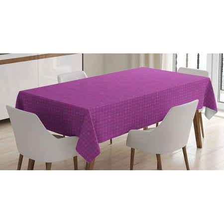 

Magenta Tablecloth Blooming Daisies Pattern in Pink Shades Abstract Mosaic Garden Design Spring Growth Rectangle Satin Table Cover for Dining Room and Kitchen 60 X 90 Multicolor by Ambesonne