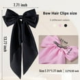 6Pcs Large Bows Hair Clips for Women Girls Long Tail Hair Ribbon Silky ...