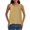 Khaki, variant on Women's Casual Round Neck Short Sleeve T-Shirt Back Slit Top Solid Color Basic Tee Relaxed Fit Streetwear Fashion Comfy Travel Shirt, Blue M