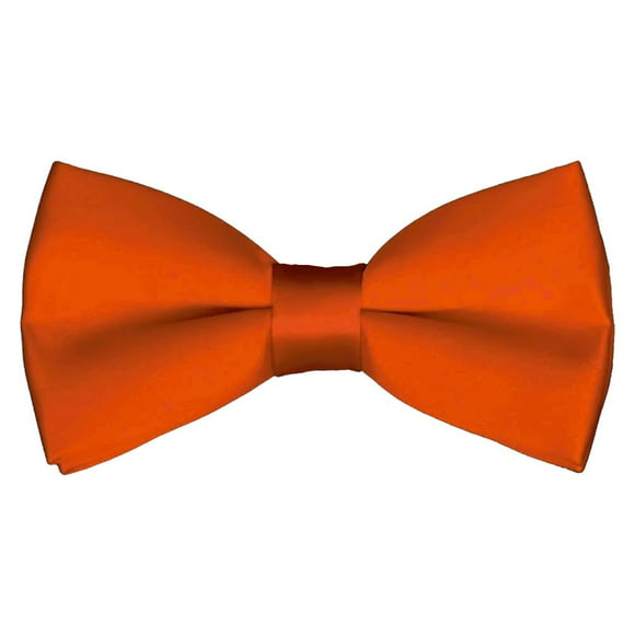Platinum Hanger Cravate Classique Pré-Nouée en Satin pour Hommes Longueur Ajustable Grande Variété de Couleurs Disponibles (Orange)
