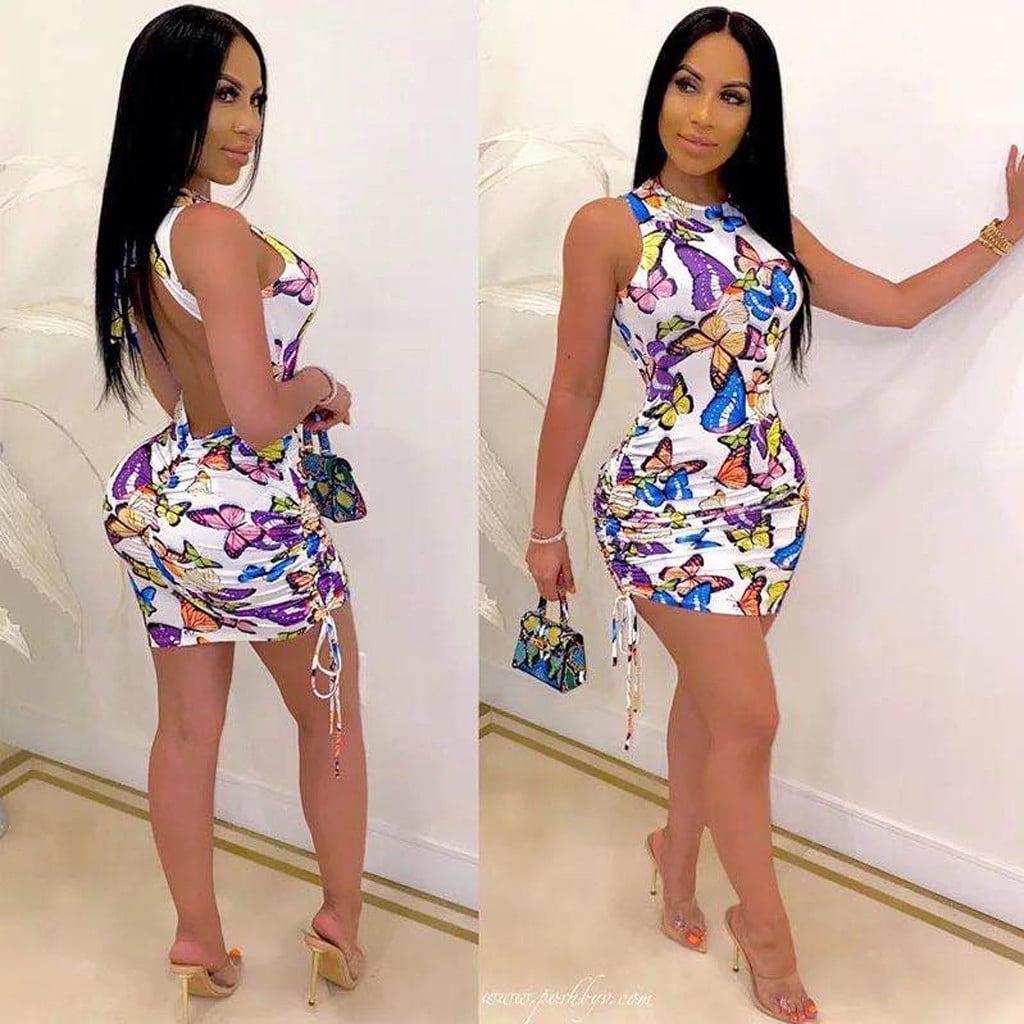 Women's Fashion Womens Holiday Printing Dress Ladies Summer Beach Party  Dress winter clothes for women - Walmart.com