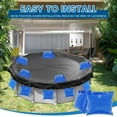 thumbnail image 6 of 12 Pcs Swimming Pool Cover Hanging Bag PVC Pool Cover Weights Reusable Pool Cover Bags Winter Pool Wall Water Bag Pool Accessories for Above Ground Pool Blue, 6 of 10