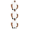 thumbnail image 4 of stanreset 1/2/3 Fête Randonnée Chemise Homme Simple Boutonnage Été Boutonnée Manches Courtes Polyester Mode Cadeau d'Anniversaire Blanc TTTG 3 Pcs, 4 of 6