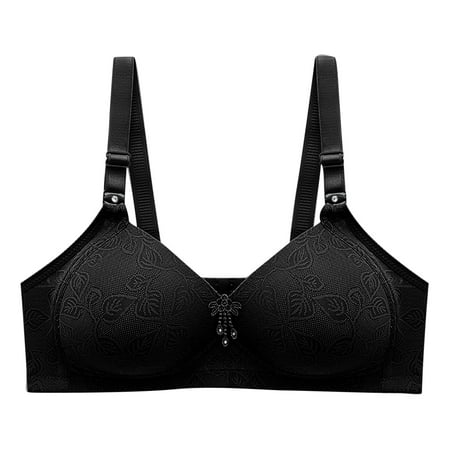 

IROINNID Push-Up Bras For Women Solid Embroidered Traceless Full Coverage No Steel Ring Vest Breathable Gathering Underwear