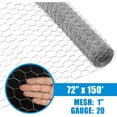 thumbnail image 2 of Fencer Wire Poultry Netting Fence, 20 Gauge Galvanized Hexagonal Chicken Wire Fence, 1-Inch Mesh Opening Size (6 ft. x 150 ft.), 2 of 9